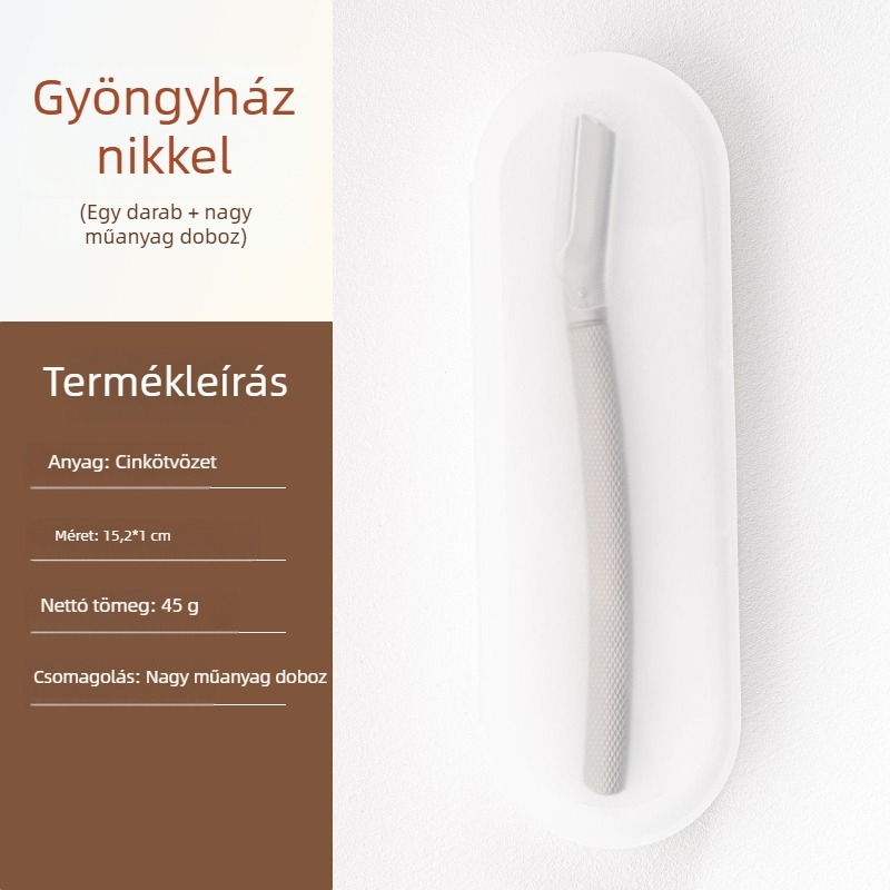 Cinkötvözetből készült szemöldök-trimmer uniszex, magas minőségű biztonságos precíziós borotva, cserélhető pengékkel