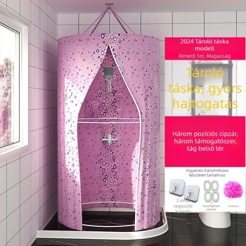 Kör alakú zuhanyzó sátor fürdőhöz, poliészter, modern stílus, japán rajzfilm minta, logó testreszabható