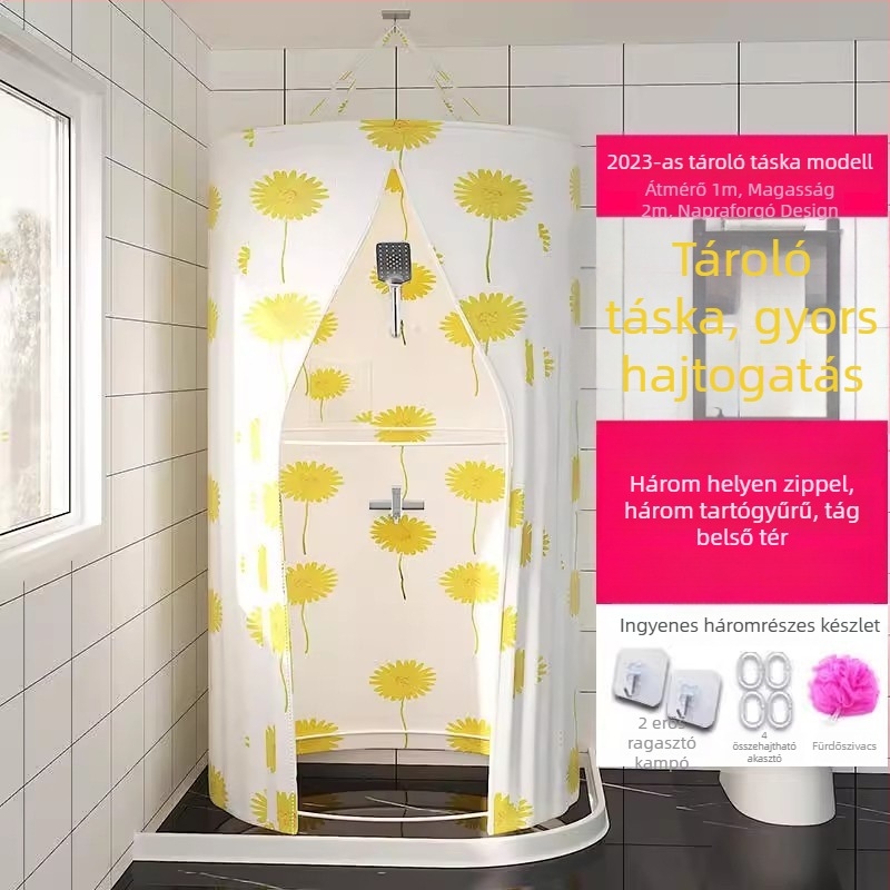 Kör alakú zuhanyzó sátor fürdőhöz, poliészter, modern stílus, japán rajzfilm minta, logó testreszabható