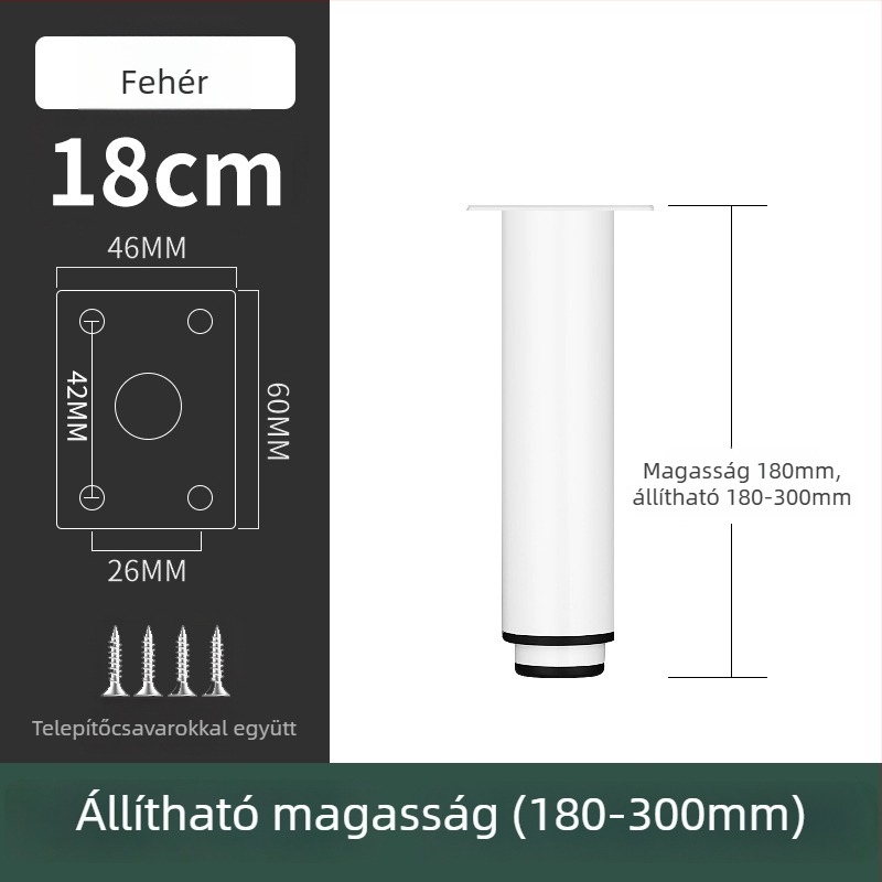 Rozsdamentes acél bútorláb kanapéhoz és TV-szekrényhez, modell 2548, modern egyszerű stílus, galvanizálás