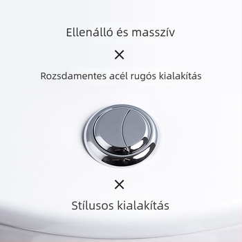 WC-öblítő gomb – dupla nyomású, univerzális kompatibilitás, ABS anyag, kerek forma