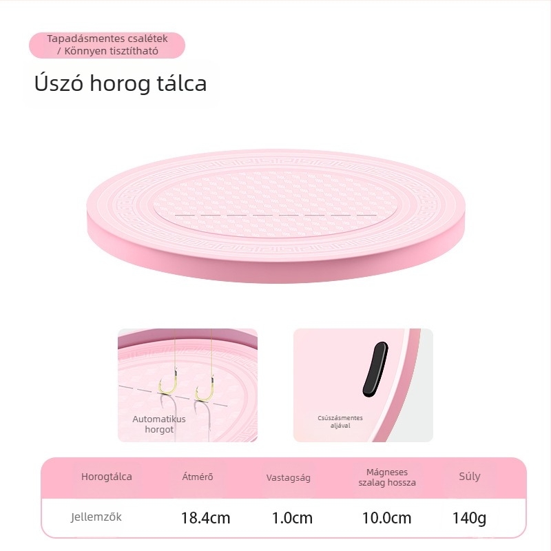 Horgász etetődoboz erős mágneses lemez és függőleges horogtartó, ABS műanyag; márka Drooping string; licencelt magánmárkák elérhetők