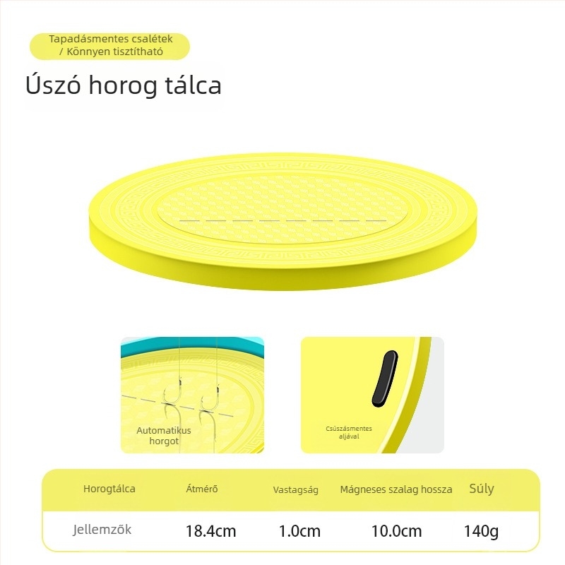 Horgász etetődoboz erős mágneses lemez és függőleges horogtartó, ABS műanyag; márka Drooping string; licencelt magánmárkák elérhetők