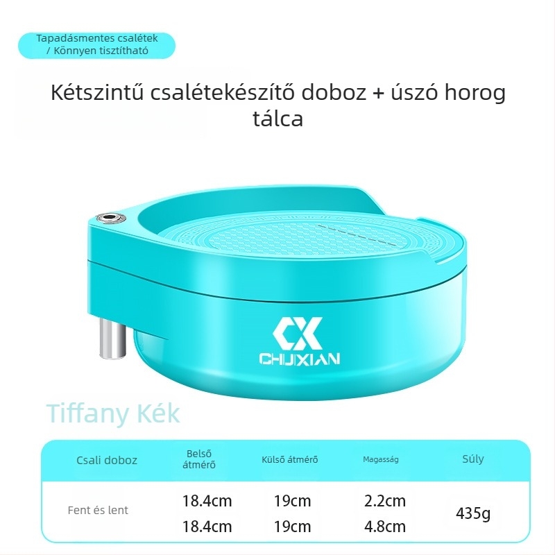 Horgász etetődoboz erős mágneses lemez és függőleges horogtartó, ABS műanyag; márka Drooping string; licencelt magánmárkák elérhetők