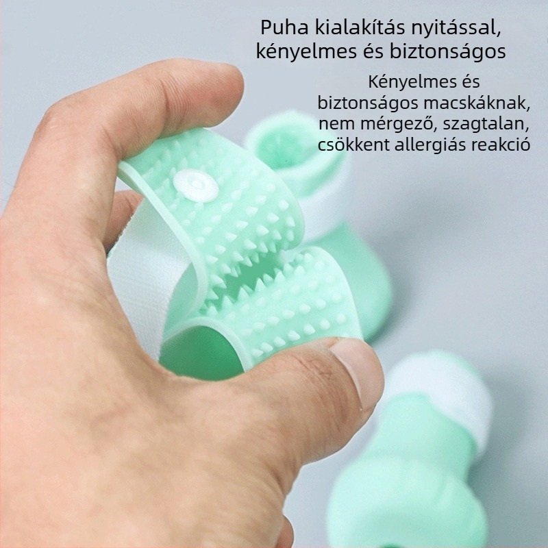 Gumiból készült macska cipő, csúszásmentes, rajzfilm stílus, egyszínű mintázat