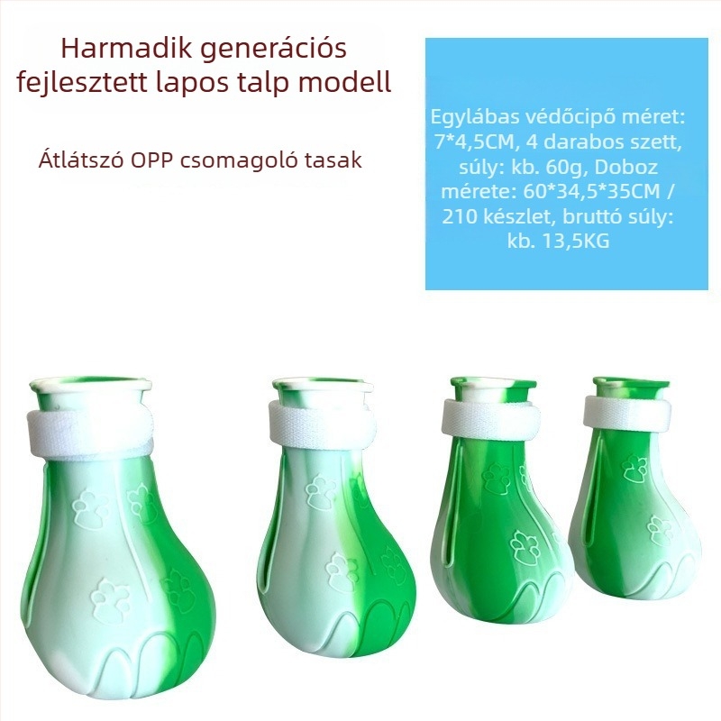 Gumiból készült macska cipő, csúszásmentes, rajzfilm stílus, egyszínű mintázat