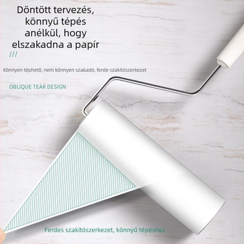 Ragasztó görgő a szőrök eltávolításához papírtapaszokkal | Márka First House | Megjelenés: tavasz 2022 | Stílus: modern, egyszerű | Kategória: Ragadós görgő és szőr eltávolítása