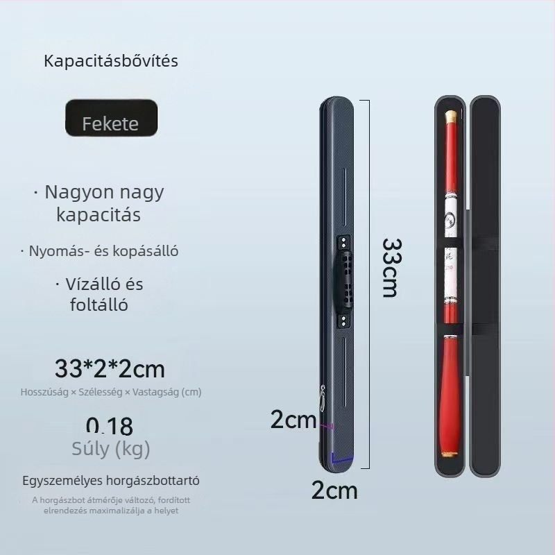 Új merev héjú horgászbot táska, téglalap alakú vízálló tároló doboz