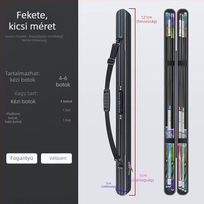 Új merev héjú horgászbot táska, téglalap alakú vízálló tároló doboz