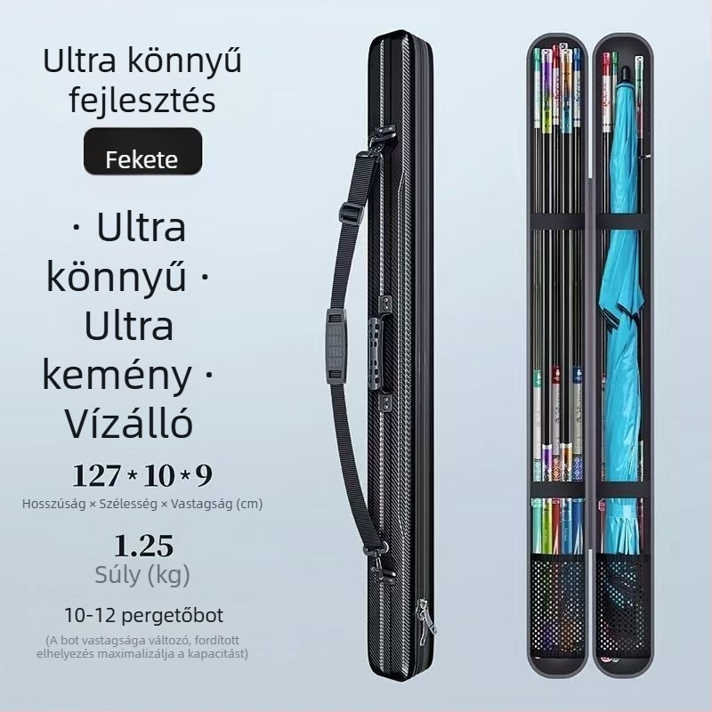 Új merev héjú horgászbot táska, téglalap alakú vízálló tároló doboz