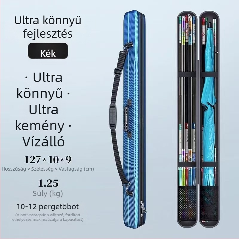 Új merev héjú horgászbot táska, téglalap alakú vízálló tároló doboz