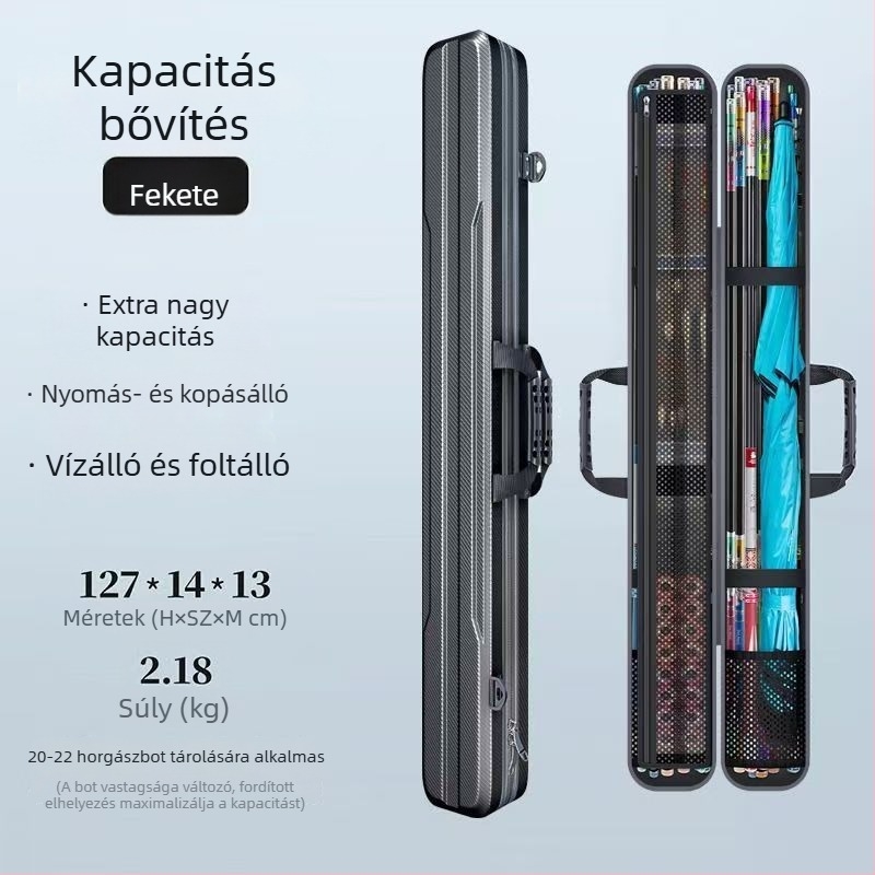 Új merev héjú horgászbot táska, téglalap alakú vízálló tároló doboz