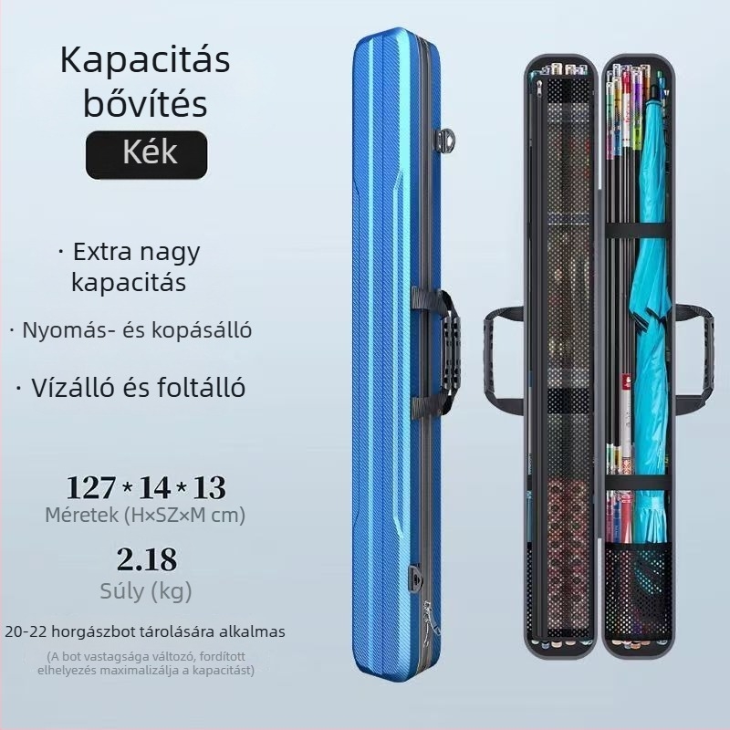 Új merev héjú horgászbot táska, téglalap alakú vízálló tároló doboz