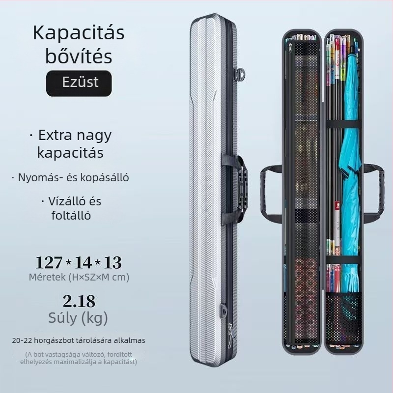 Új merev héjú horgászbot táska, téglalap alakú vízálló tároló doboz