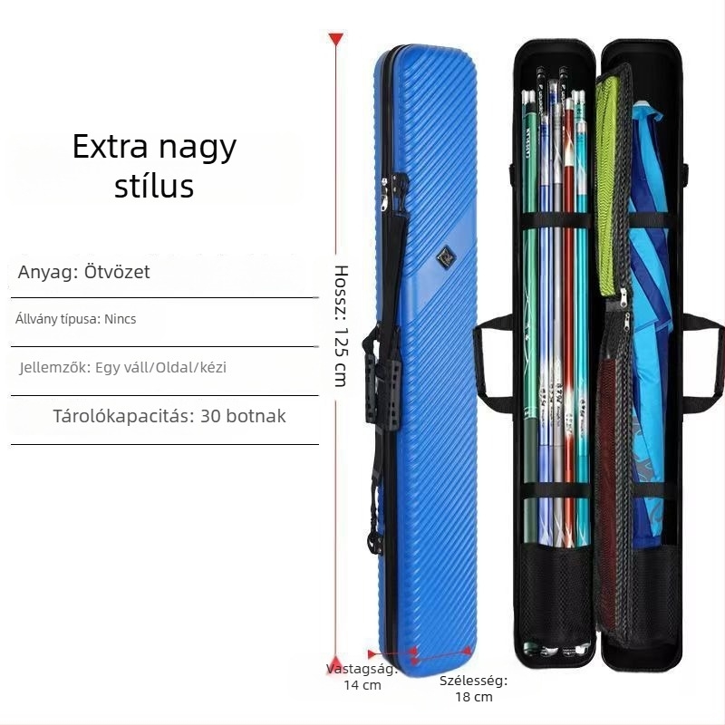 Új merev héjú horgászbot táska, téglalap alakú vízálló tároló doboz