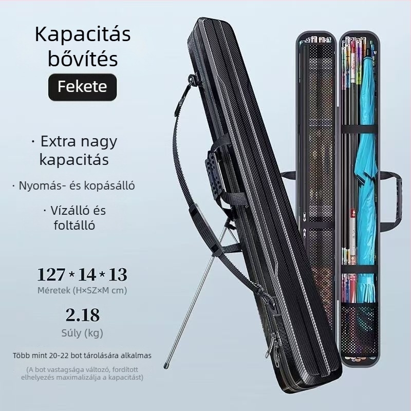 Új merev héjú horgászbot táska, téglalap alakú vízálló tároló doboz