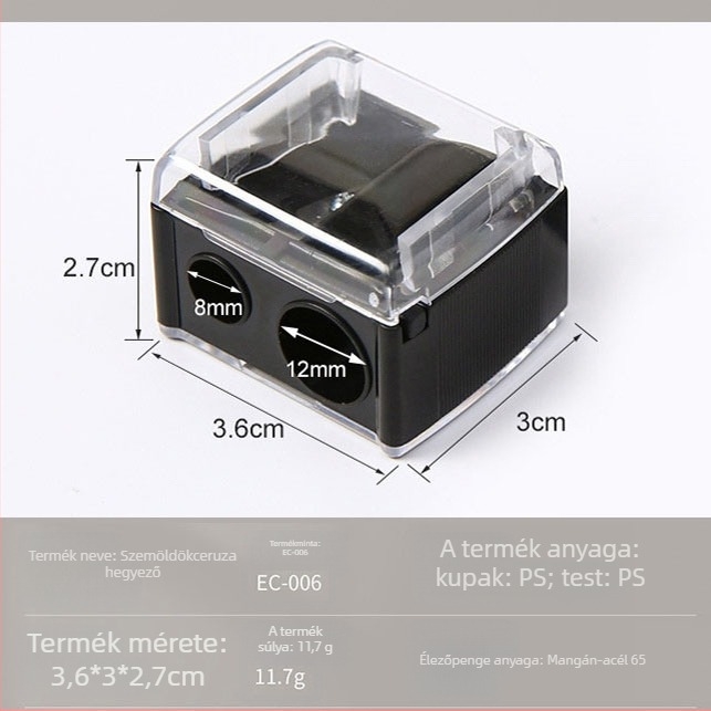 Többfunkciós sminkeszköz szemceruza, szájkontúr ceruza és szemöldök ceruza számára, ceruzahegyezővel és trimming eszközzel