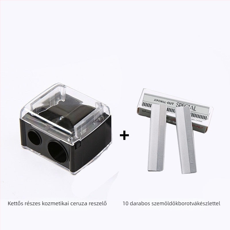 Többfunkciós sminkeszköz szemceruza, szájkontúr ceruza és szemöldök ceruza számára, ceruzahegyezővel és trimming eszközzel