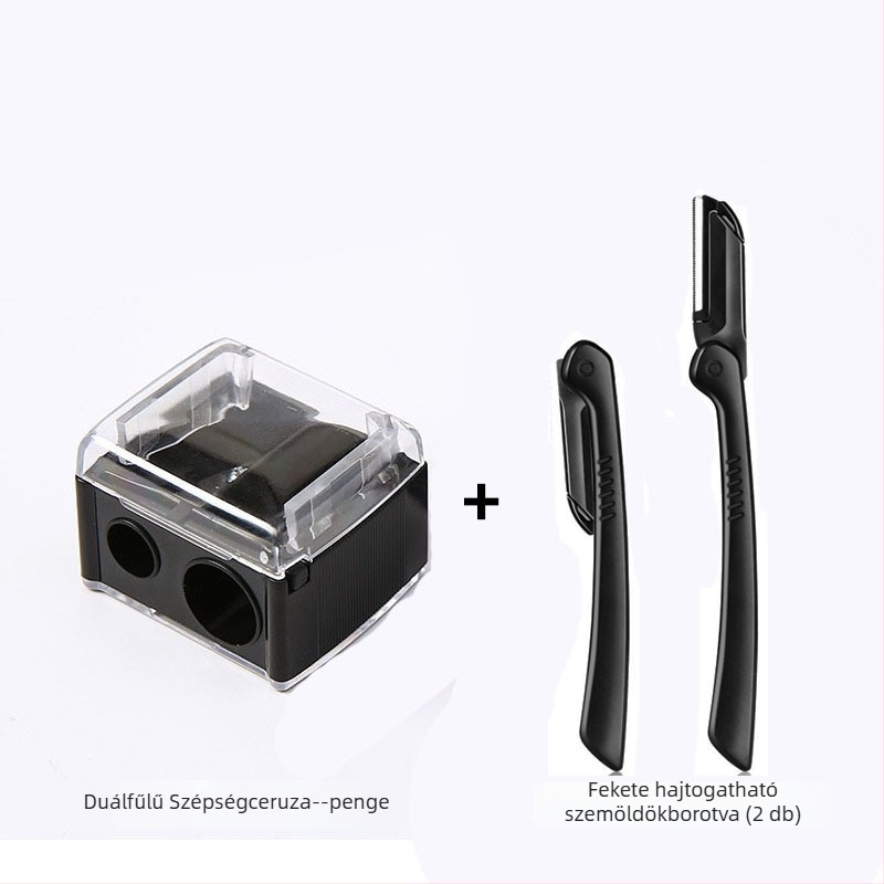 Többfunkciós sminkeszköz szemceruza, szájkontúr ceruza és szemöldök ceruza számára, ceruzahegyezővel és trimming eszközzel