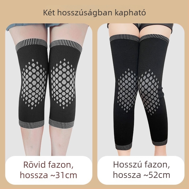 Hosszú, lélegző grafén térdvédő nylon burkolattal és fleece béléssel futáshoz, edzéshez, kerékpározáshoz és kosárlabdához
