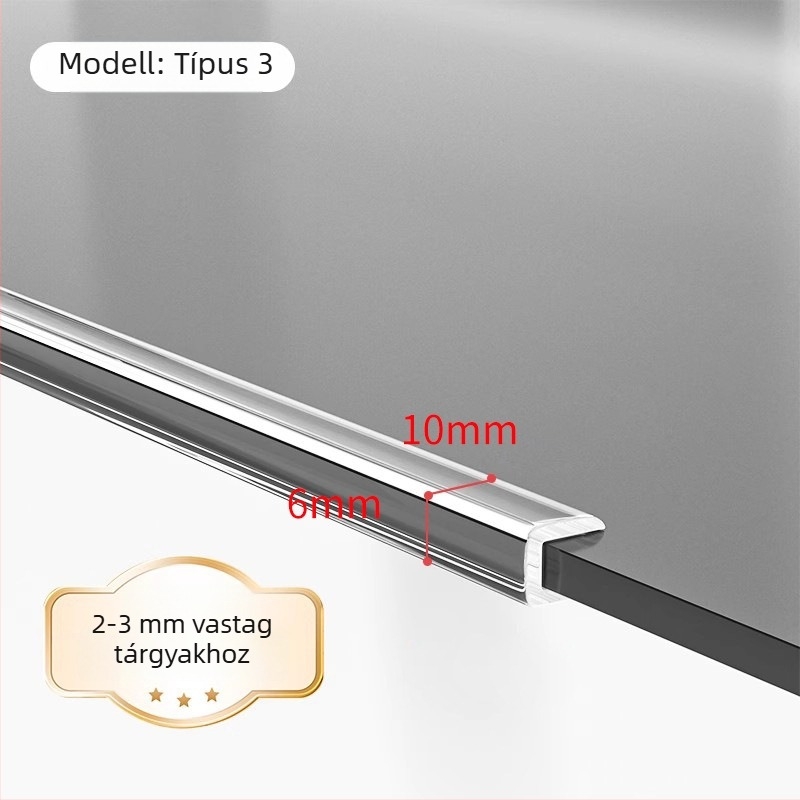 U-alakú, átlátszó szilikon élvédő edzett üvegű kávéasztalhoz – sarokvédő