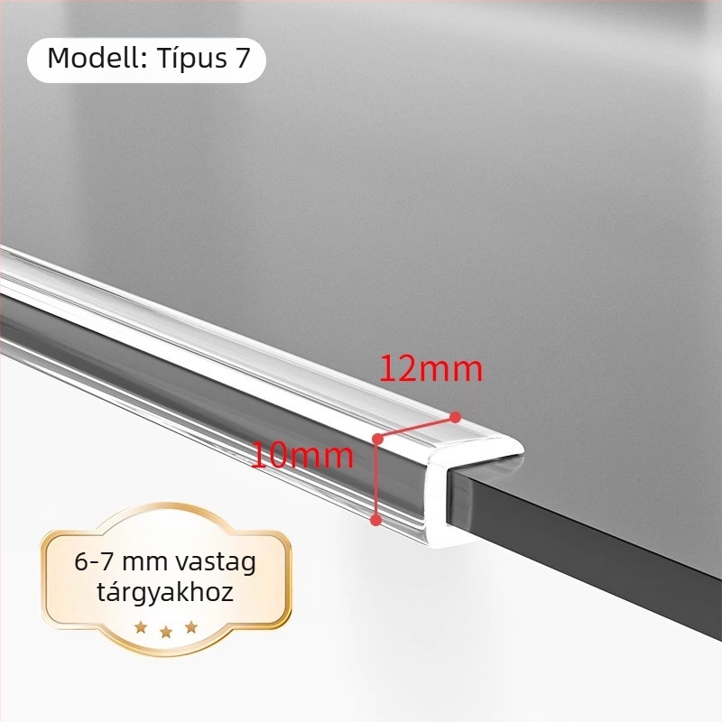 U-alakú, átlátszó szilikon élvédő edzett üvegű kávéasztalhoz – sarokvédő