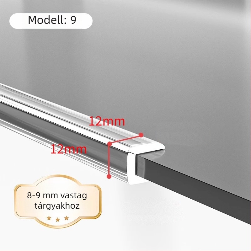 U-alakú, átlátszó szilikon élvédő edzett üvegű kávéasztalhoz – sarokvédő