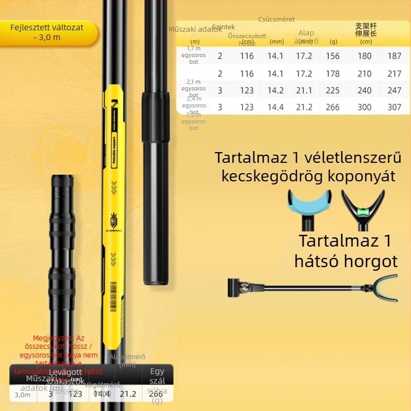 Giant Fin King Szén-kompozit Horgászbot Tartó Földi Állvánnyal és Többirányú Forgatással