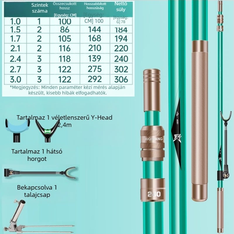 Giant Fin King Szén-kompozit Horgászbot Tartó Földi Állvánnyal és Többirányú Forgatással