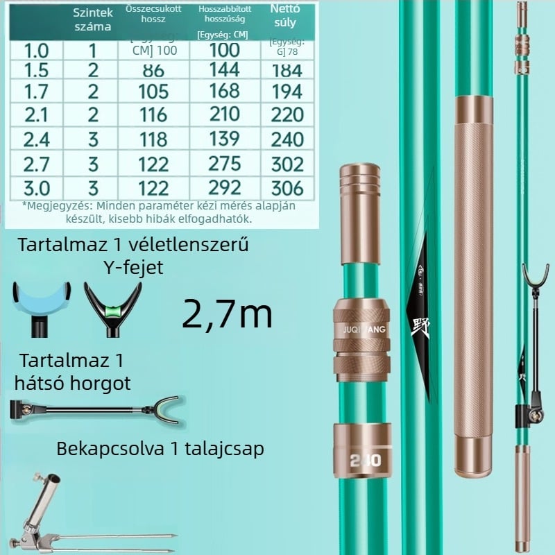 Giant Fin King Szén-kompozit Horgászbot Tartó Földi Állvánnyal és Többirányú Forgatással