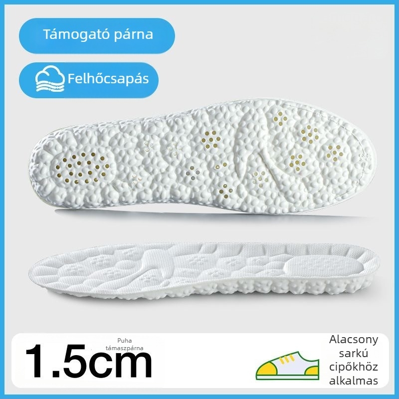 Magasságot növelő talpbetét nőknek és férfiaknak, PU anyag, teljes talpbetét, modell P Hook Full-Sole Height-Increasing, nyomtatott mintázat, uniszex, sportos és hétköznapi cipőkhöz