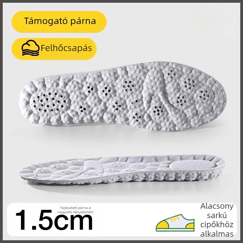 Magasságot növelő talpbetét nőknek és férfiaknak, PU anyag, teljes talpbetét, modell P Hook Full-Sole Height-Increasing, nyomtatott mintázat, uniszex, sportos és hétköznapi cipőkhöz