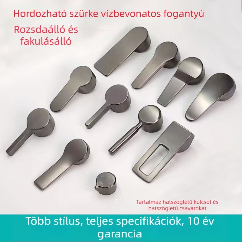 Csaptelep kapcsolókar — cinkötvözet bevonattal; húzás-fel-le működés; víz balról jobbra; modern minimalist stílus.