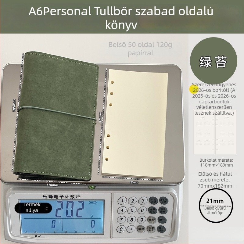 Perforált lapokkal szerelt notesz, PU báránybőr fedél, kreatív trend stílus, Language path