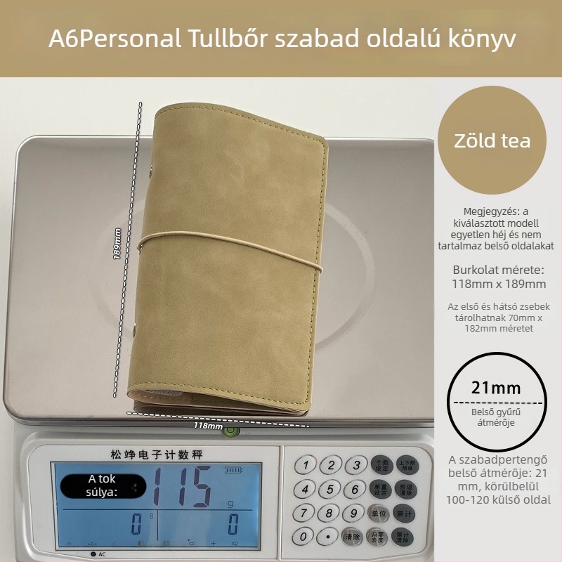 Perforált lapokkal szerelt notesz, PU báránybőr fedél, kreatív trend stílus, Language path