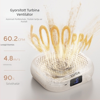 Körömpor-gyűjtő, akkumulátoros, nagy szívóerő, alacsony zajszint, turbinás ventilátor, Modell LG-207/LG-207S
