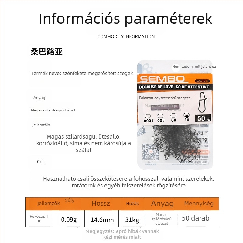 Vasból készült megerősített egycsatlakozós gyorskioldó horgászcsatlakozó (Model F98HSM56HJMH99)