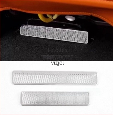 Belső porvédő fedél a hangszórógyűrűhöz és a központi szellőzőhöz, modell Equation Leopard Titanium 7, rozsdamentes acél