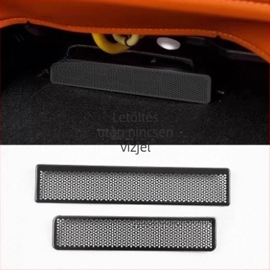 Belső porvédő fedél a hangszórógyűrűhöz és a központi szellőzőhöz, modell Equation Leopard Titanium 7, rozsdamentes acél