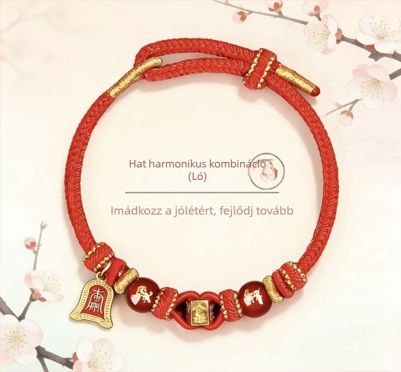 Kézzel szőtt kötél karkötő, uniszex, eredeti dizájn, 2026 tavasz