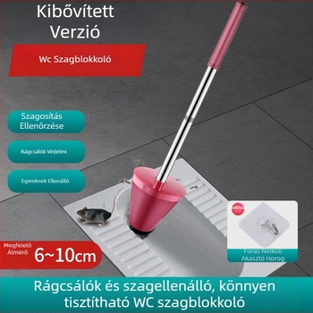 PVC anyagú dezodoráló szűrő squat vécé fedélhez, beépítés