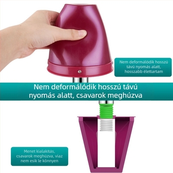 PVC anyagú dezodoráló szűrő squat vécé fedélhez, beépítés