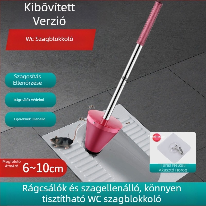 PVC anyagú dezodoráló szűrő squat vécé fedélhez, beépítés