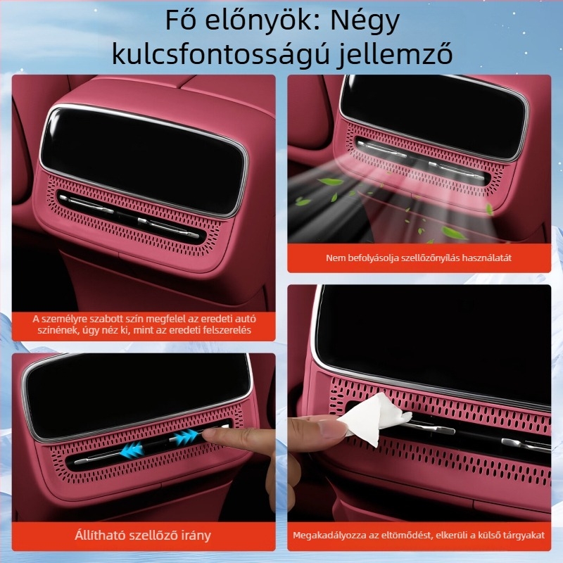 Wenjie M7/M8 hátsó légcsatorna ventillációs maszkja — ABS, Mandini, modell 202601022127