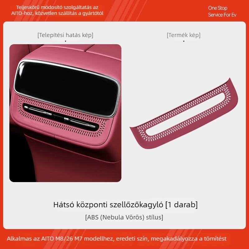 Wenjie M7/M8 hátsó légcsatorna ventillációs maszkja — ABS, Mandini, modell 202601022127