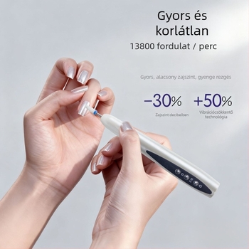 Hordozható 2 az 1-ben körömdíszítő lámpával – elektromos körömcsiszoló és holt bőr eltávolító (Modell 8816, Eredet: Zhejiang, Márka: Mások, Hazai Márka)