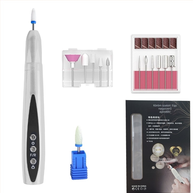 Hordozható 2 az 1-ben körömdíszítő lámpával – elektromos körömcsiszoló és holt bőr eltávolító (Modell 8816, Eredet: Zhejiang, Márka: Mások, Hazai Márka)