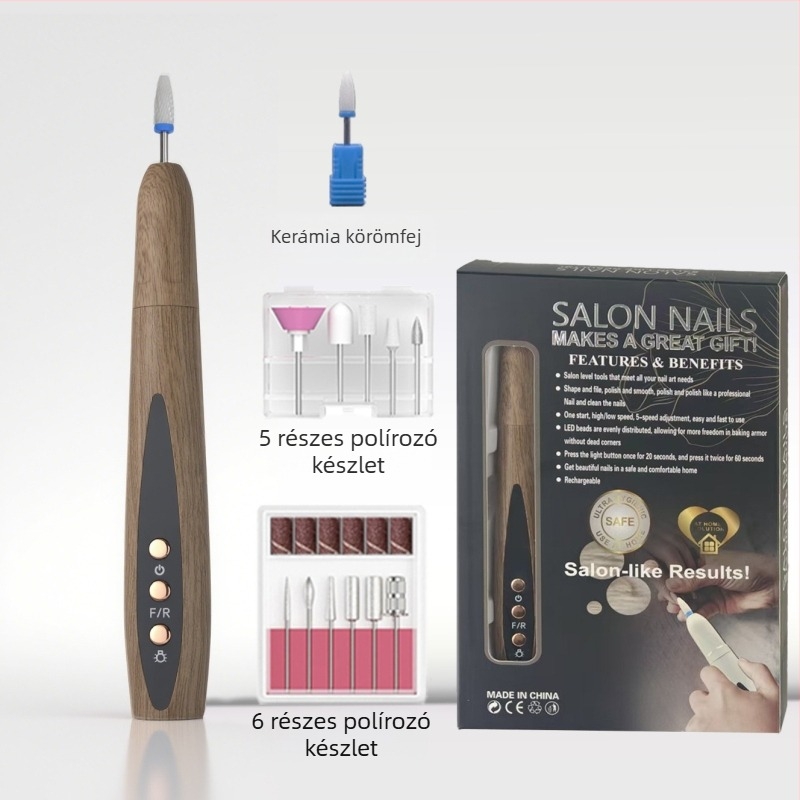Hordozható 2 az 1-ben körömdíszítő lámpával – elektromos körömcsiszoló és holt bőr eltávolító (Modell 8816, Eredet: Zhejiang, Márka: Mások, Hazai Márka)