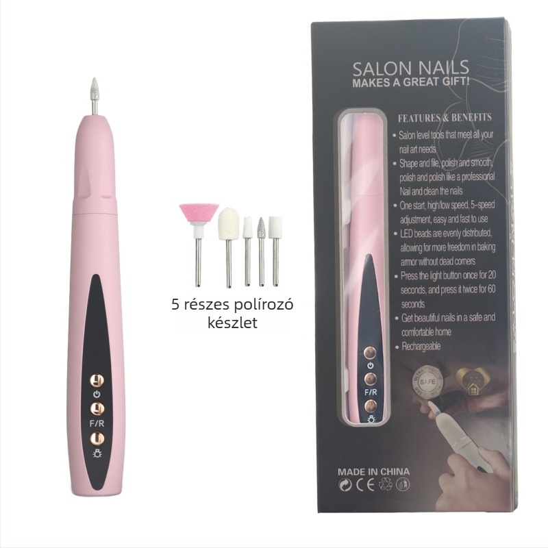 Hordozható 2 az 1-ben körömdíszítő lámpával – elektromos körömcsiszoló és holt bőr eltávolító (Modell 8816, Eredet: Zhejiang, Márka: Mások, Hazai Márka)