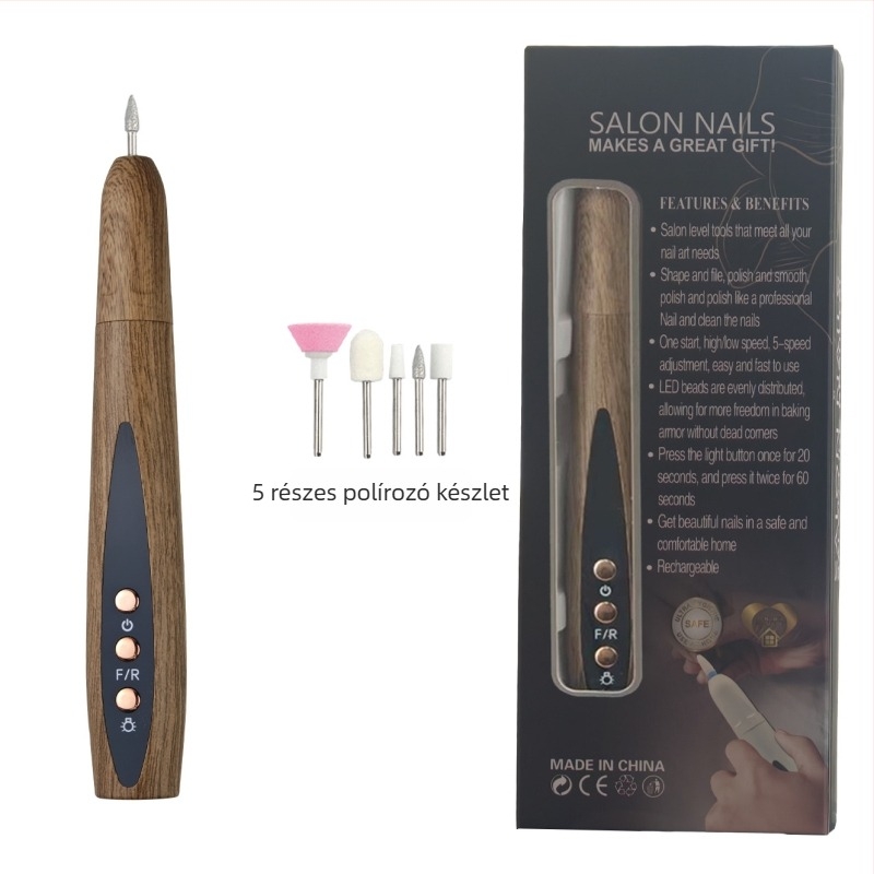 Hordozható 2 az 1-ben körömdíszítő lámpával – elektromos körömcsiszoló és holt bőr eltávolító (Modell 8816, Eredet: Zhejiang, Márka: Mások, Hazai Márka)